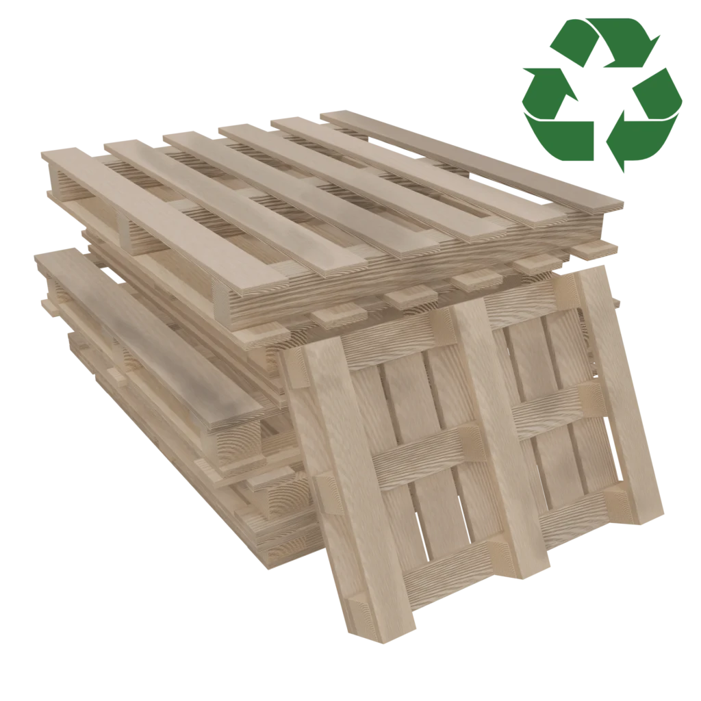 Pilha de Paletes Recicladas 3D